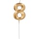 Vela 8 Soporte Gold