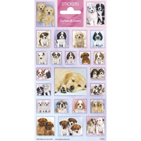 Pegatinas 102 x 200 mm Dogs Cuties Puppies