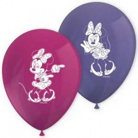 8 GLOBOS DE LATEX MINNIE