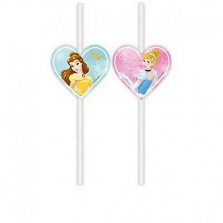 4 PAJITAS DE PAPEL PRINCESAS DISNEY