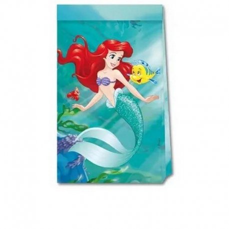 4 BOLSAS DE PAPEL SIRENITA ARIEL