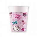 8 VASOS DE PAPEL HELLO KITTY