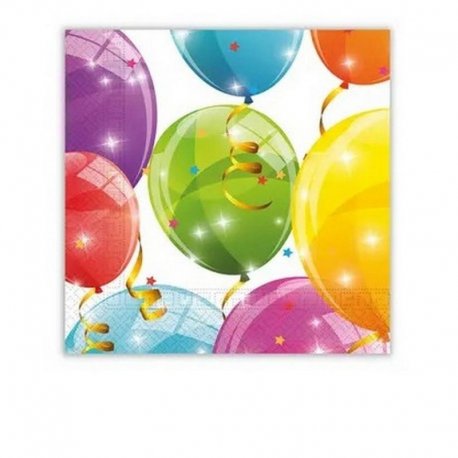 20 SERVILLETAS 33 CM Sparkling Balloons