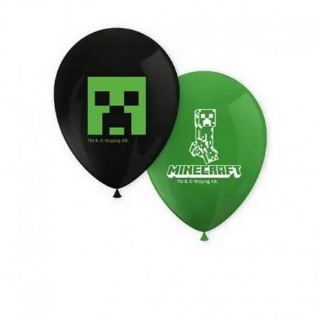 8 GLOBOS LATEX MINECRAFT