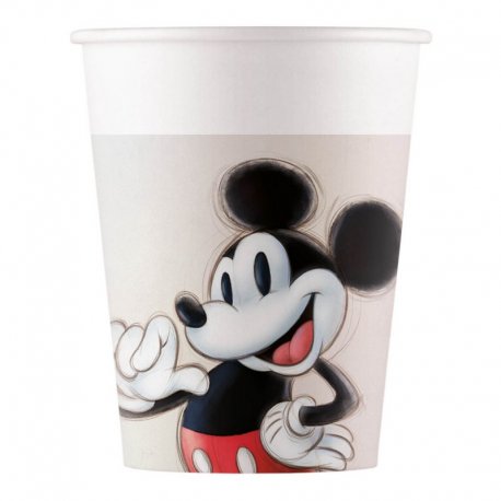 8 VASOS PAPEL DISNEY 100