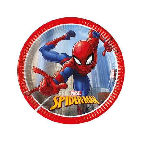 8 PLATOS 20 CM SPIDERMAN