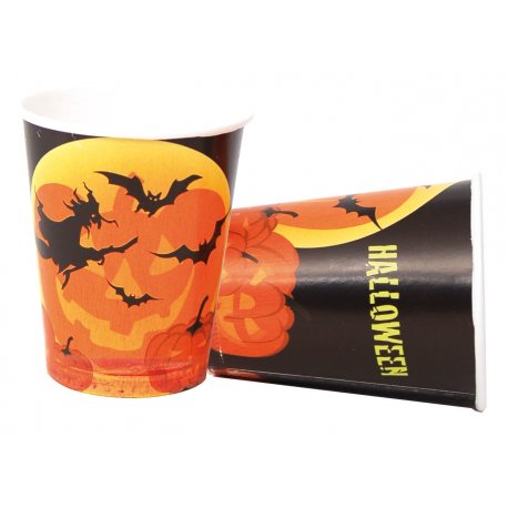 8 Vasos Calabazas Halloween