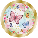 8 Platos Butterfly Shimmer 23 Cm