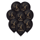 8 Globos Latex Elegant Negro 50 Años