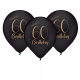 8 Globos Latex Elegant Negro 60 Años