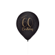 8 Globos Latex Elegant Negro 60 Años