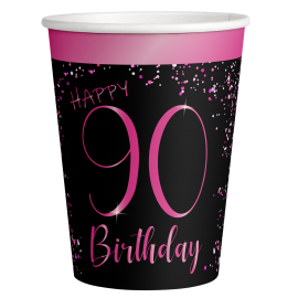 8 Vasos Elegant Pink 90