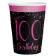 8 Vasos Elegant Pink 100