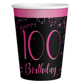 8 Vasos Elegant Pink 100