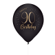 8 Globos Latex Elegant Negro 90 Años