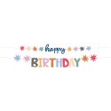 Banner Happy Birthday Multicolor 14 cm x 150 cm