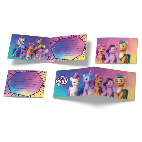 6 Invitaciones Little Pony