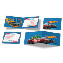 6 Invitaciones Hot Wheels