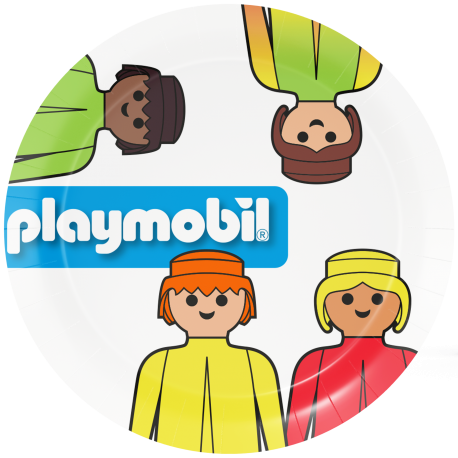 8 Platos 23 cm Playmobil