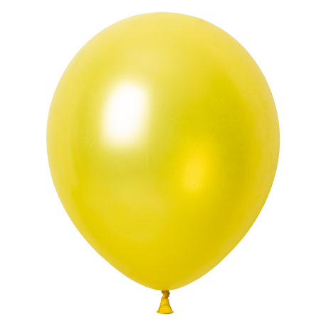 10 Globos Amarillo Metallic 30 cm