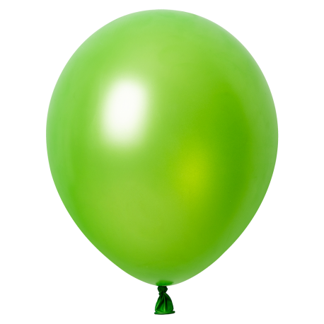 10 Globos Verde Brillante Metallic 30 cm