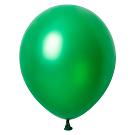 10 Globos Verde Metallic 30 cm