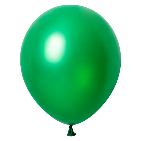 10 Globos Verde Metallic 30 cm