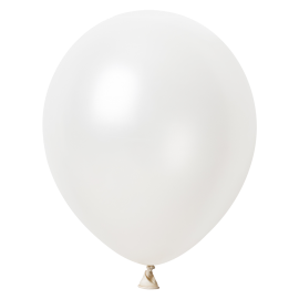 10 Globos Blanco Metallic 30 cm