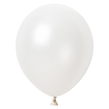 10 Globos Blanco Metallic 30 cm