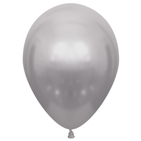 100 Globos Plata Glossy 30 cm