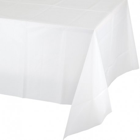 Mantel de Plástico 274 X 137 cm Blanco