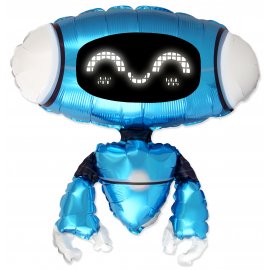 Globo Robot Azul 68 X 60 Cm