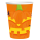 8 VASOS HALLOWEEN CALABAZAS 200 ML