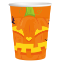 8 VASOS HALLOWEEN CALABAZAS 200 ML