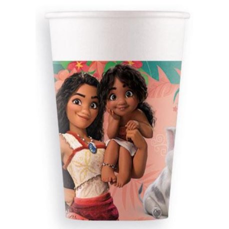 8 Vasos de Papel Moana 200ml