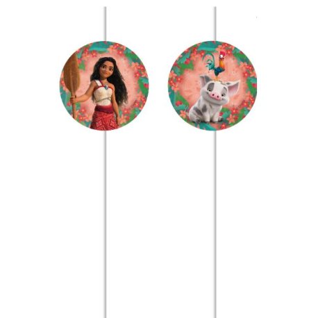 4 Pajitas de Moana