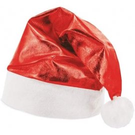 Gorro Navidad Metalizado Rojo