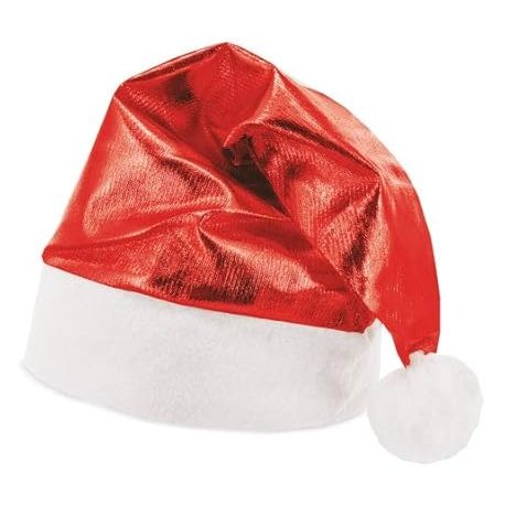 Gorro Navidad Metalizado Rojo