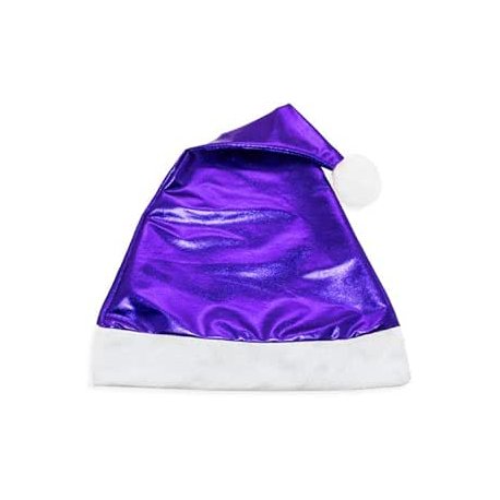 Gorro Navidad Metalizado Azul