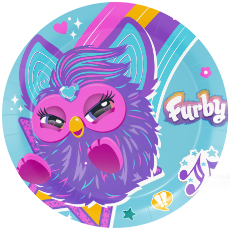 8 Platos Furby 23 cm