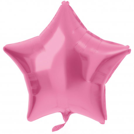 Globo Foil Estrella 48 cm Rosa Mate