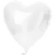 Globo Foil Corazón 45 cm Blanco Mate