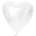 Globo Foil Corazón 45 cm Blanco Mate