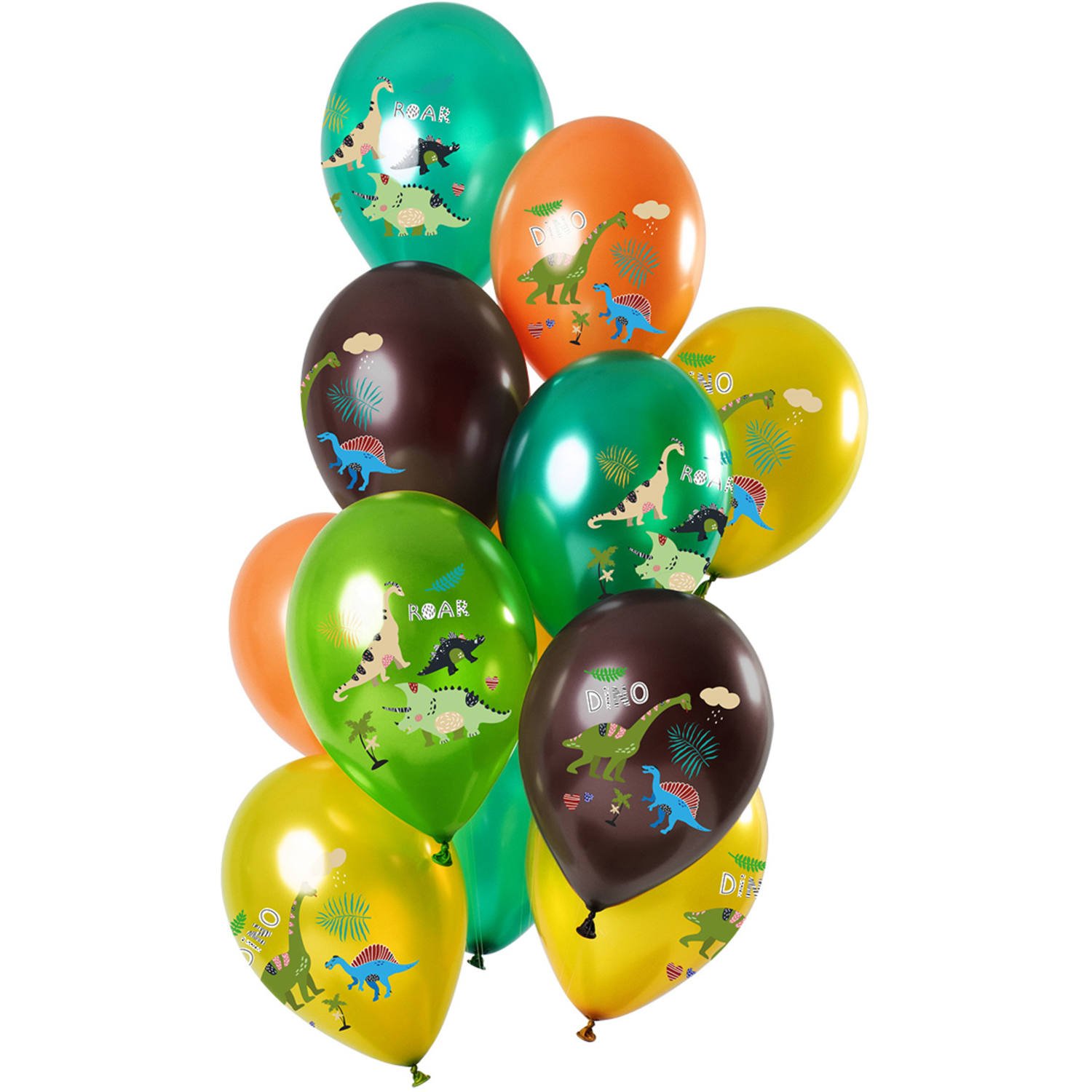 ▷ Pack 12 Globos Dinosaurios 30 cm - ⭐️ Miles de Fiestas ⭐️